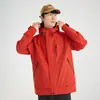 Jaqueta outdoor estilo montanha para casal, de fábrica, para outono e inverno, camada única, impermeável e à prova de vento, roupas de montanhismo, modelo novo em estoque