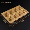 Empaque blíster de 8 compartimentos para frutos secos, caja de regalo PET con bandeja interior de plástico, caja de regalo amarilla para frutos secos al por mayor, inserto