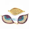 Accesorios DIY Ojo del Diablo Microincrustado de Cobre Puro Ojo Giratorio Conector Pulsera de Cuerda 30mm
