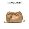 Bolso Nuevo para Mujer Bolso Tejido Hecho a Mano Estilo Pequeño Chanel Bolso Nube Plisado Clásico Bolso de Hombro Único Cruzado Bolso de Cadena de Moda