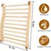 Respaldo de madera minimalista ondulado estilo americano para sala de sauna, respaldo de sauna en forma de S, silla con cojín para sauna