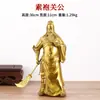 Estatueta de Guan Guan Er Ye de Cobre para Decoração de Casa, Estátua de Guan Yu para Sala de Estar, Empresa, Loja e Decoração de Cerimônia de Inauguração