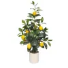 Árbol de Limón Artificial con Cascabeles Colgantes, Gran Adorno Decorativo de Pie para Sala de Estar y Casa de Huéspedes, Decoración Bonsái Estilo Nórdico