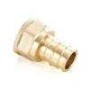 Conector Recto de Latón para Tubería de Fácil Conexión, Conector con Rosca Hembra, Conector de Cola para Manguera de 16 mm, Adecuado para Sistema de Calefacción por Suelo Radiante de Agua