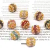 Tk nuevo estilo hueco colorido diamante redondo cuenta moda creativa perla cadena cuenta DIY cadena cuenta bolígrafo llavero trabajo pesado cuentas sueltas