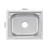 Acero Inoxidable 201 Formado por Estiramiento Fregadero Individual Cepillado de una Cubeta Adecuado para Cocina Uso Doméstico como Lavabo para Verduras