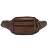 Couro genuíno bolsa de cintura masculina primeira camada de couro bolsa de ombro multi-funcional esportes ao ar livre ciclismo bolsa caixa de negócios bolsa de telefone móvel