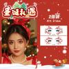 Pegatinas navideñas para la cara, pegatinas de maquillaje, dibujos animados creativos para los ojos, lindo hombre de jengibre, gorro navideño, alce, pingüino, gorro navideño.