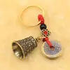 Chaveiro Sino de Seis Sílabas Mantra Vintage, Chaveiro Criativo Personalizado, Pingente Sutra do Coração, Ornamento para Chave de Carro