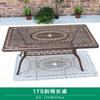 Mesa de Comedor de Ocio para Exteriores Hotel de Aluminio Fundido Balcón Exterior Impermeable Fundición a Presión Tallada Conjunto de Mesa y Sillas al Aire Libre Personalización de Gama Alta