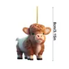Adornos Navideños Transfronterizos Adornos para Árboles de Navidad Vaca de Dibujos Animados Acrílica Vidrio de Simulación Pepinillo Colgante Decoración del Hogar