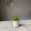 Pequeño soporte de flores de mesa carnoso florero mini creativo forma geométrica redondo diamante cerámica pintura de hierro