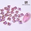 Nuevo color moca púrpura loto uña diamante de forma especial color gelatina diamante plano uña joyería DIY uña Pedrería
