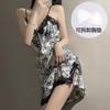 Camisola Personalizada, Estilo Retrô, Fenda, Sexy, Acolchoada, Camisola de Alça, Garota Apimentada, Desejo Puro, Vestido Curto sem Costas, Casual para Mulheres