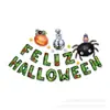 Venta Caliente Transfronteriza Nuevo Set de Globos de Halloween Calavera Fantasma Globo de Película de Aluminio Decoración Diseño de Escena de Terror