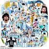 50 Pegatinas de Messi Campeón del Mundo de Fútbol de Argentina para Carrocería de Coche, Vaso de Agua y Decoración de Maleta al por Mayor