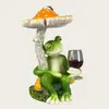 Bestseller transfronterizo - Adorno de resina de rana con hongo para decoración de jardín exterior y decoración de plantas del hogar
