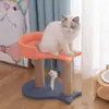 Estrutura de Escalada e Casa para Gatos Integradas com Postes de Corda de Cânhamo, Resistente a Arranhões e Não Solta Detritos Facilmente, Vila para Gatos Que Não Ocupa Espaço, Suprimentos para Animais de Estimação Transfronteiriços