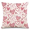 Nueva Funda de Almohada Más Vendida para San Valentín, Funda de Almohada con Diseño de Corazón, Funda de Almohada de Lino para Decoración de Dormitorio y Sofá