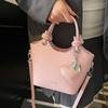 Bolso Coreano de Textura de Alta Gama para Mujer 2025 Primavera Nuevo Bolso de Mano Moderno Versátil para Viaje Bolso Tipo Cubo Bolso Cruzado