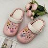 [Transfronterizo] Especialmente Diseñado para Accesorios de Zapatos Croc Niñas Diamante Rosa Mariposa Hebilla Tridimensional Parte Superior del Zapato Hebilla del Zapato Croc Shoes Flor