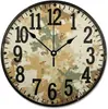 Reloj de Pared Creativo Estilo Chino Grano de Madera Hanzi Decoración de Pared para el Hogar Reloj de Cuarzo Estilo Chino Silencioso Reloj para Sala de Estar