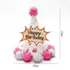 Sombrero de Cumpleaños para Niños y Adultos Punto Láser Reflectante Gorra Puntiaguda de Bola Gorra Puntiaguda de Fiesta Gorra de Corona Gorra de Bola Mao
