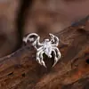 Unha de Osso de Orelha Zircônia de Aço Inoxidável Casual e Personalizada, Joia de Piercing de Unha de Orelha Micro-Embutida Exquisita e Compacta 0.8*6*4mm