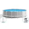 Piscina de Armazón Rectangular Intex Piscina Familiar para Adultos Piscina Grande al Aire Libre Piscina Infantil Piscina Inflable