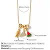 Colar Ossinho de Cobra Banhado a Ouro 18K Pingente Multi-elemento DIY Mix and Match Estilo Boêmio Retrô Europeu Sorvete Melancia