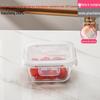Borosilicato crisper vidro crisper trabalhador de escritório bento lancheira forno de microondas separado lancheira estudante