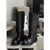 Botas Altas Largas para Mujer 2026 Otoño Nuevas Retro con Suela Gruesa, Aumento Interno de Altura, Hasta la Rodilla, con Hebilla de Cinturón, Botas de Monta Largas