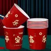 Cubo de basura desechable Suministros para el hogar Estilo nuevo Sala de estar Baño Cocina Boda Especial Rojo Festivo Decoración de habitación de boda