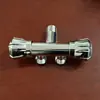 Grifo de Pistola de Agua Fría Única de Acero Inoxidable 304 con Doble Manija y Doble Control para Lavadora, Grifo de Apertura Rápida