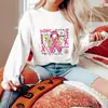 Suéter casual solto de manga comprida com estampa de fita rosa, novo, para primavera e outono 2024, transfronteiriço europeu e americano, TEMU Amazon, para mulheres