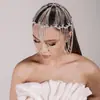 Nova Corrente de Cabelo com Franjas em Camadas da Amazon Moda Europeia e Americana Performance de Palco Pedraria Adorno de Cabeça Chapéu Corrente de Cabelo