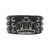 Directo de fábrica original europeo y americano punk no convencional exagerado pulsera de cuero remache corona pulsera de cuero pulsera