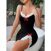 Amazon Transfronteiriça Moda Verão Feminina Europeia e Americana Meninas Quentes Desejo Puro Sexy Costas Nuas Renda Alça Vestido para Mulheres