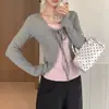 Camiseta de manga larga de mezcla de algodón de 260 g, estilo dos piezas falsas, hombro normal, ajuste ceñido, moldeadora del cuerpo, prenda interior, para mujer, venta al por mayor transfronteriza, otoño e invierno