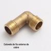 Loja de fábrica cotovelo conector de cobre atacado fio externo duplo 4 pontos cotovelo conector fio externo cotovelo de 1/2