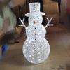 Novo Boneco de Neve de Natal Artesanato de Rattan Transfronteiriço Festival Cordão de Lanternas LED Enfeites Decorativos Layout de Cena de Pátio