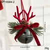 Adornos de Navidad Cascabeles Pequeños Lazos de Terciopelo Escena de Árbol de Navidad Piña Suministros de Decoración Piezas Pequeñas Colgantes Decorativas