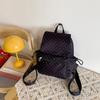 Mochila de Cuadros Súper Popular para Mujer 2026 Nuevo Estilo Lujo Ligero Diseño de Nicho Mochila Pequeña Versátil de Alta Calidad Moderna