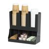 Soporte para Tazas de Café de Barra Negra Estante de Almacenamiento para Bolsitas de Té Estante de Almacenamiento para Tazas de Té con Leche Soporte Especial Comercial Montado en Pared para Vasos Portavasos de Papel