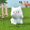 Micro-paisagem ornamentos pequenos criativos boneca fofa de filhote de Samoyed acessórios para decoração diy resina ornamentos adoráveis