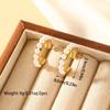 Pendientes Clásicos Irregulares de Acero Inoxidable Microincrustado para Mujer, Estilo Retro Europeo y Americano, Lujo Ligero, Gama Alta, Versátiles Pendientes de Acero de Titanio