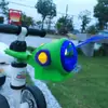 Bicicleta Infantil Máquina de Burbujas Luminosa Automática Soplador de Burbujas Juguete Exterior para Niños y Niñas Regalo