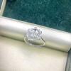 Accesorios de perlas DIY nuevo anillo de plata esterlina S925 pétalo hoja diamante montura vacía diseño nicho moda exquisito