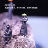 Personagem de micro-paisagem paisagismo miniatura aldeão mesa de areia ornamentos poéticos boneca Li Bai menina do guarda-chuva homem cavaleiro antigo
