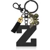 Llavero de Acero Inoxidable con Colgantes de 26 Letras, Accesorios para Bolsos, Colgante para Llavero, Joyería Coreana Estilo Goteo de Aceite al por Mayor